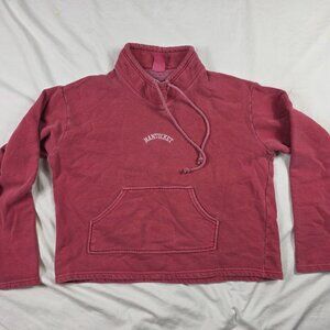 Vintage Breezin Up Nantucket Womens Size Medium Red Pullover Sweatshirt Winter